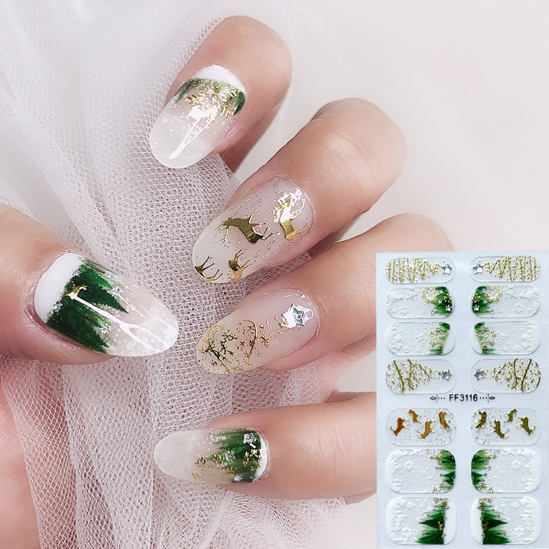 Ff Stiker Kuku 3D DIY Tahan Air Untuk Nail Art