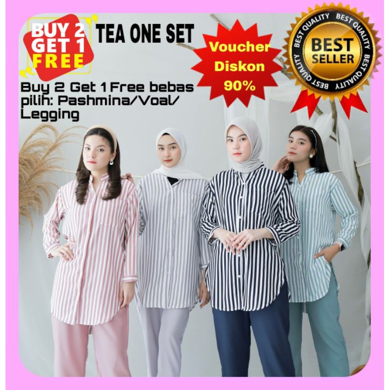 TEA JESSIKA KAISYA ONE SET Trend fashion terbaru ootd hijab kekinian pakaian wanita hijabers setelan