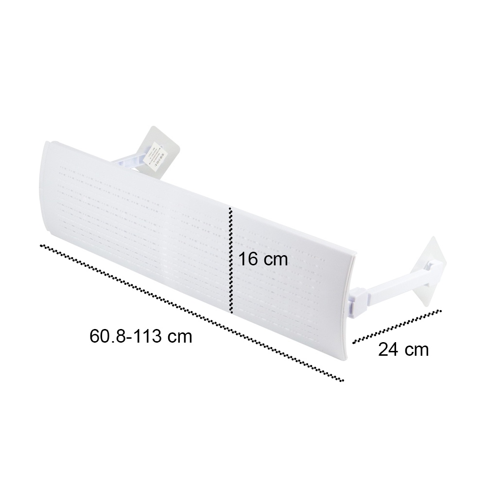 SAFEBET Cover Angin AC Adjustable Windshield Deflector 113x16cm - WB650 - White - 7RHZJ8WH
