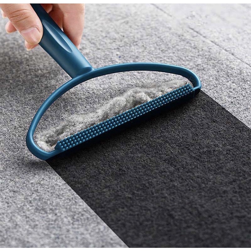 (clashop)Alat Pembersih Serat Kain / Bulu Hewan Peliharaan Manual Dua Sisi Portable Meltset Fuzz Trimmer Lint Remover Penghilang Bulu