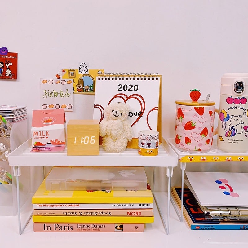 LIN097 - Rak Meja Lipat Rak Stationery Storage Desk Organizer Rak Mini Meja Kerja