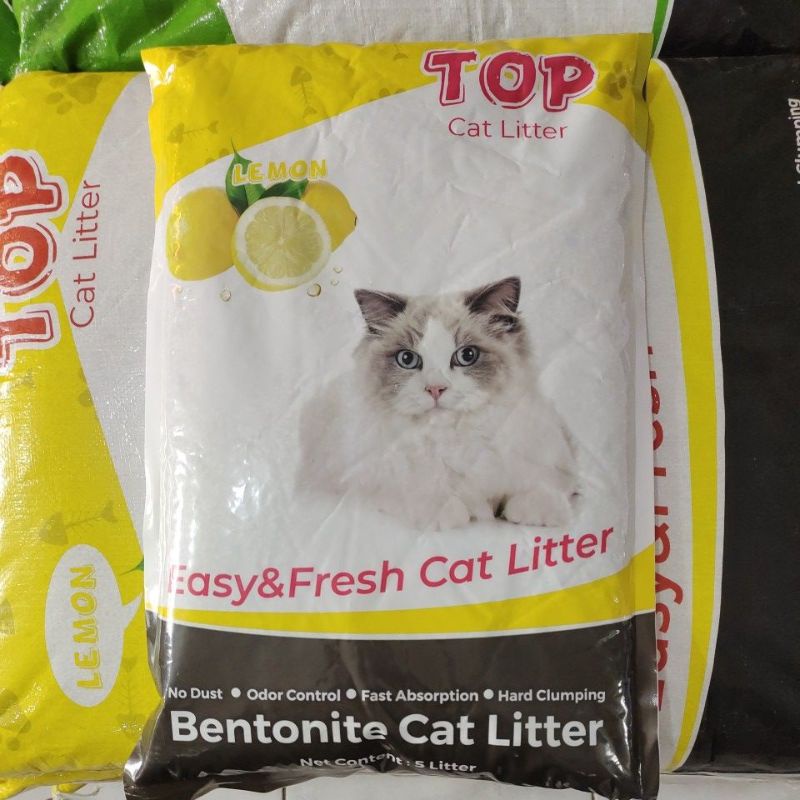 exspedisi- pasir top lemon 5L cat litter