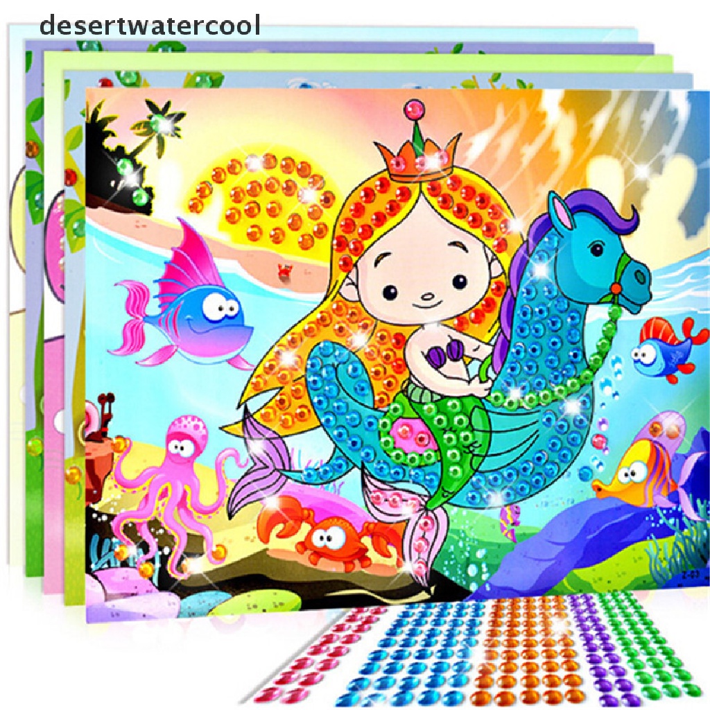 Deid Mainan Puzzle Mosaik Bordir Diamond 5D DIY Motif Kartun Untuk Edukasi Anak