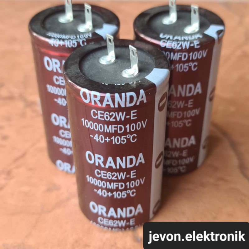 Capacitor Elco 10000 MFD 100 v volt Oranda Kapasitor Elko 10.000MFD 100v