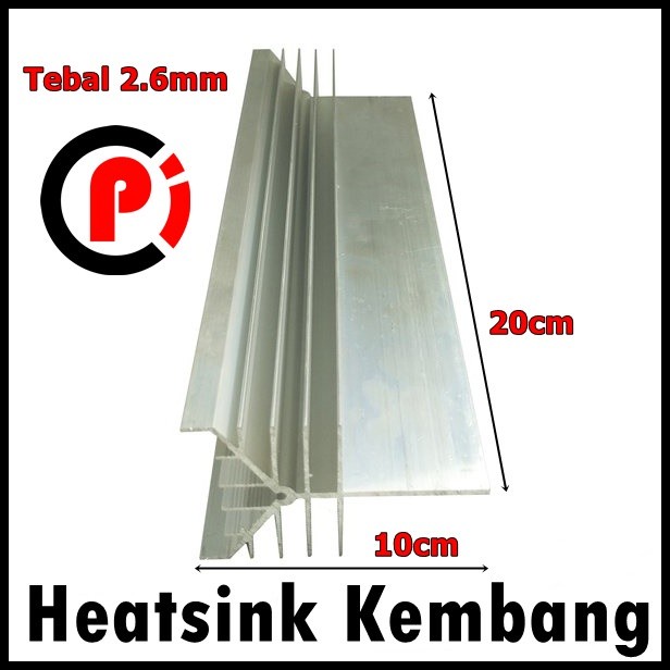 Heatsink Aluminium Pendingin Model Kembang Panjang 20 CM Tebal 2.6mm