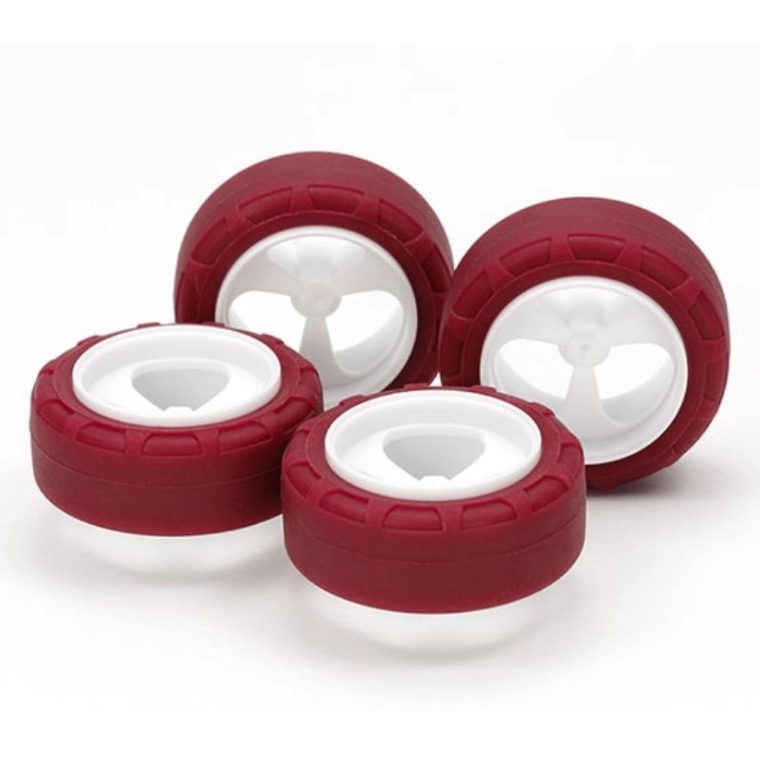 TAMIYA 95634 Low Friction Small Dia. Narrow Tires (24mm) & 3-Spk Whl