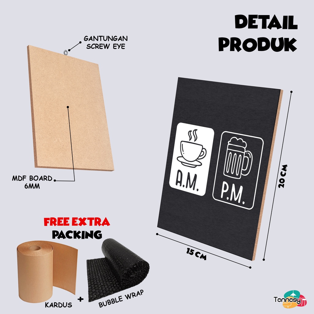 HIASAN DINDING WALL DECOR 15x20CM PAJANGAN POSTER DEKORASI KAMAR RUMAH MONOCHROME KOPI COFFEE