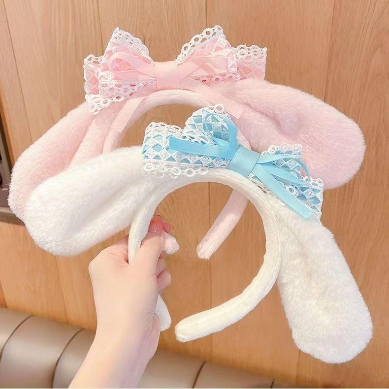 Bando Lolita Ear With Ribbon Bandana Motif Telinga Kelinci BANDO RAMBUT MOTIF TELINGA KELINCI BANDO BUNNY HEAD