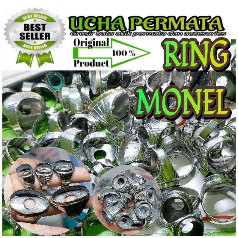 Borongan ring monel murah / ring batu akik monel / ring cincin monel