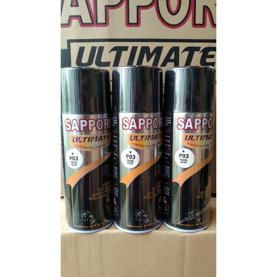 pilok pilox cat semprot sapporo ultimate saporo ultimate p03 pearl blue mutiara biru blue pearl tran