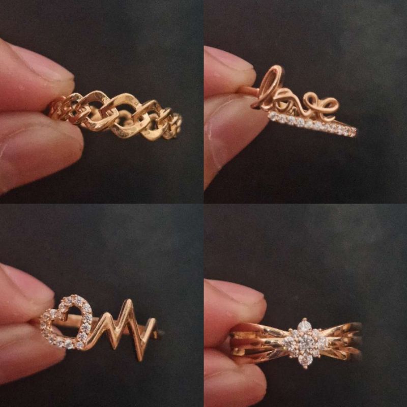 Cincin Emas Motif Mata Kadar 375