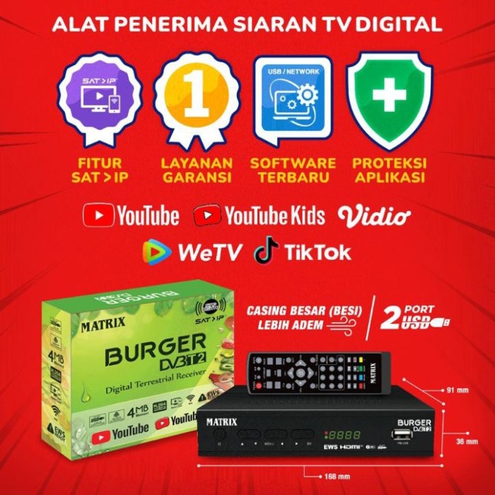 Tv Box Set Top Box Tv Digital Luby Dvb T2 / Setup Box Tik Tok Siaran Digital
