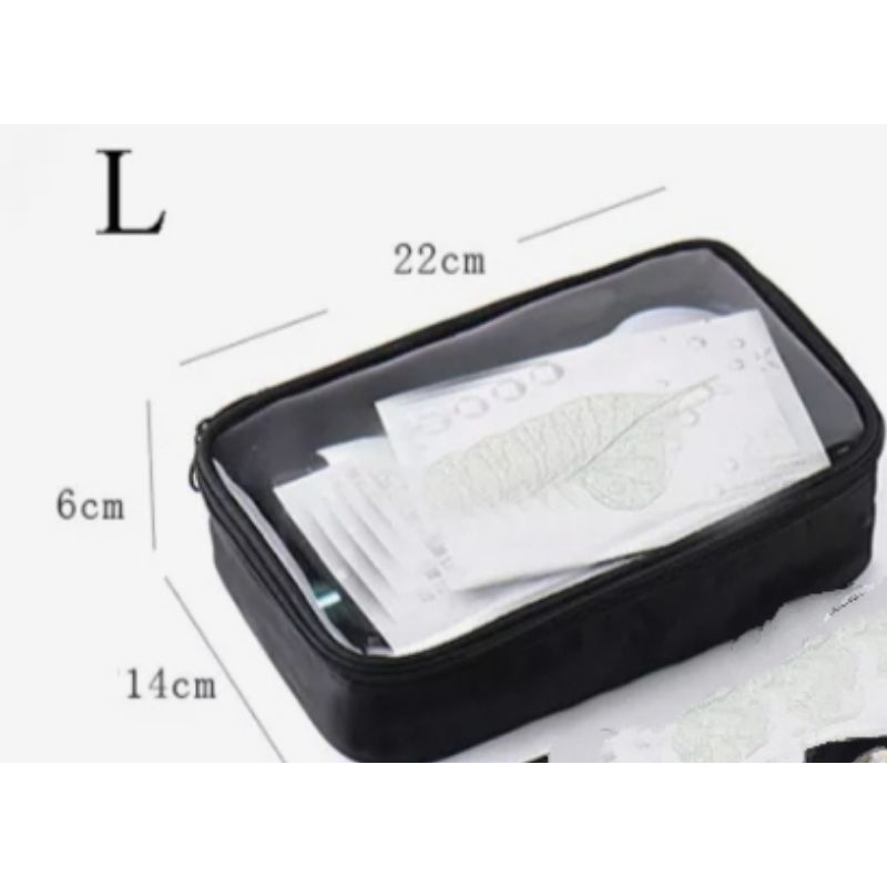 Tas kosmetik mika transparan untuk wanita tas rias jernih tahan air rias kecantikan