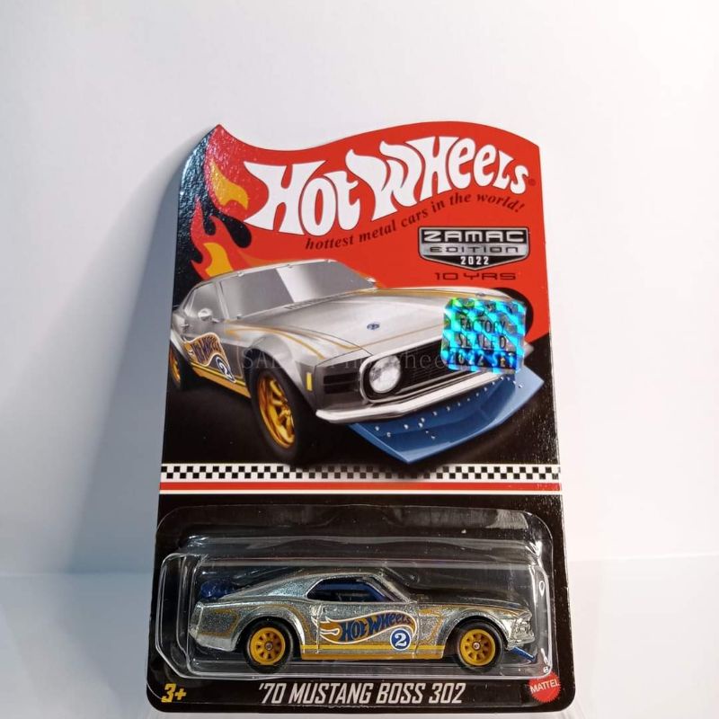Hot Wheels 70 MUSTANG BOSS 302 MAIL IN Collectors FACTORY SEALED ZAMAC CHROME free protector