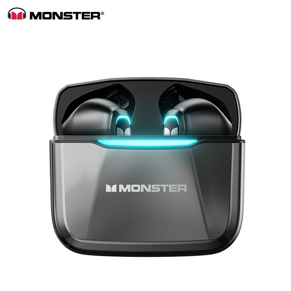 MONSTER Earphone TWS Bluetooth 5.0 with Charging Base - GT11 - Black