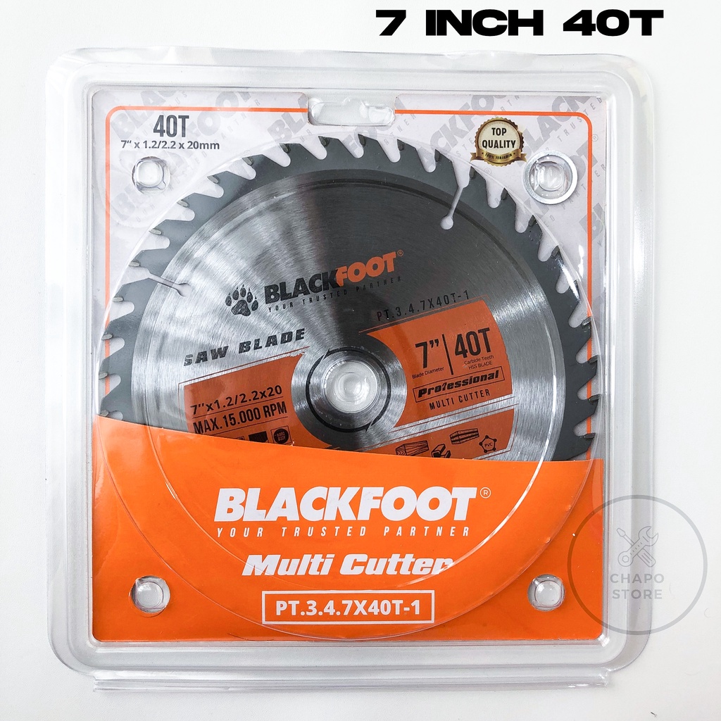 Blackfoot circular saw blade 7&quot; inch 40t mata gerinda gergaji potong kayu triplek aluminium besi