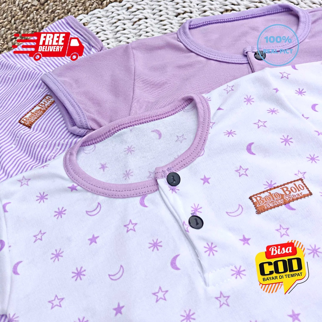 SALE 7.7 Serian Lilac - 3 pcs Jumper Bayi LILAC SERIES 0 sd 6 Bulan merk SNI Bolo - Bolo / Baju Bayi JUMPER Serian Lilac