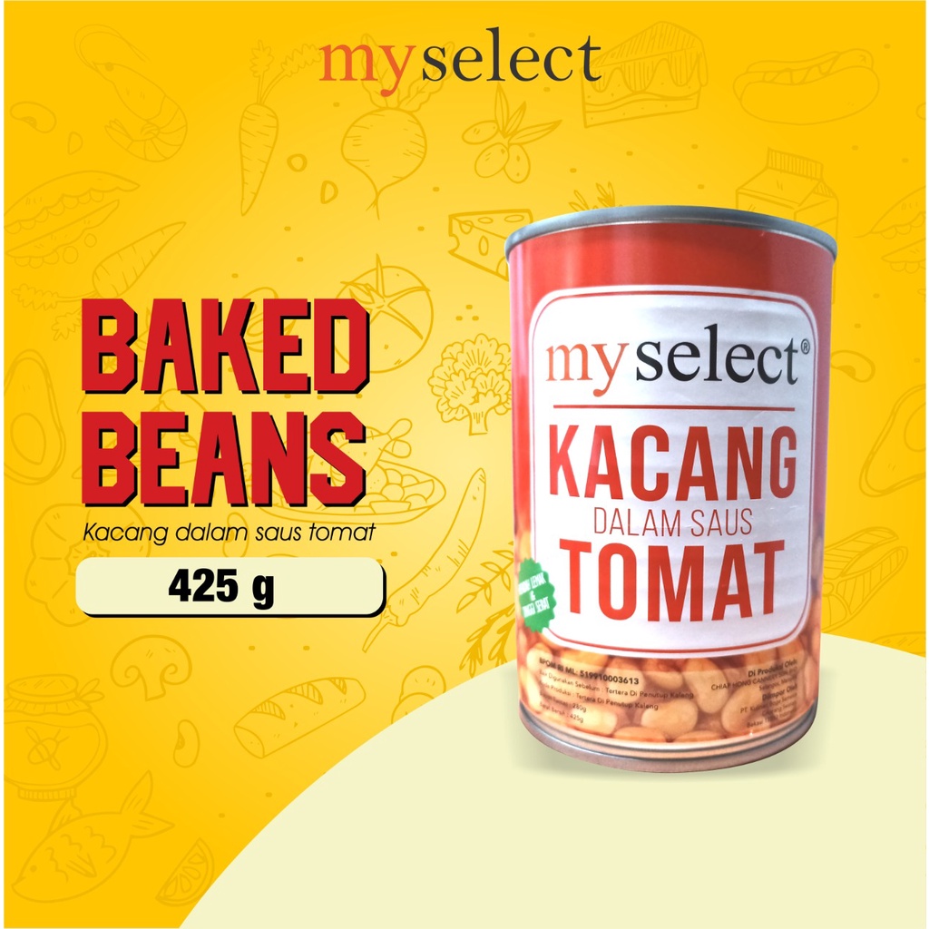 

Baked Beans My Select MYSELECT Kacang Dalam Saus Tomat dalam kemasan kaleng