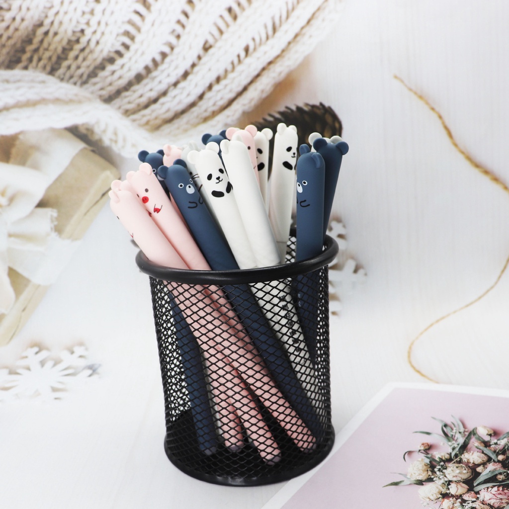 1Pcs Pena Karakter Hewan Lucu Pulpen Penghapus Erasable Netral Pen Warna Soft Dove Tulis Menulis