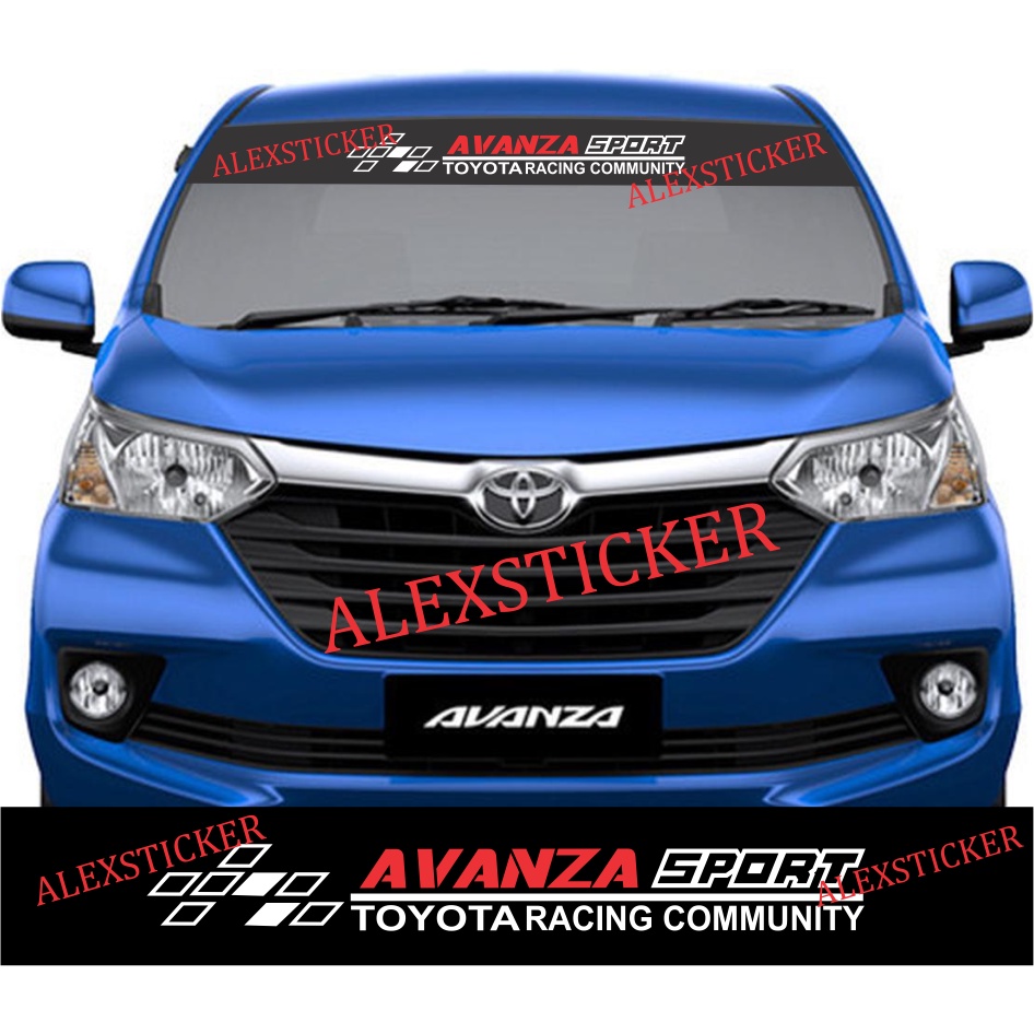 Sticker Stiker Kaca depan Kaca belakang mobil stiker avanza sport toyota racing comunity