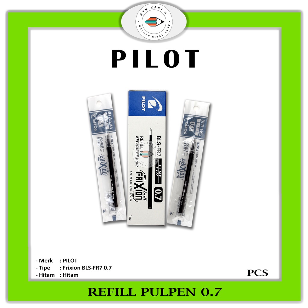 

PILOT - Refill Isi Pulpen Frixion Pilot 0.7 Hitam - Pcs