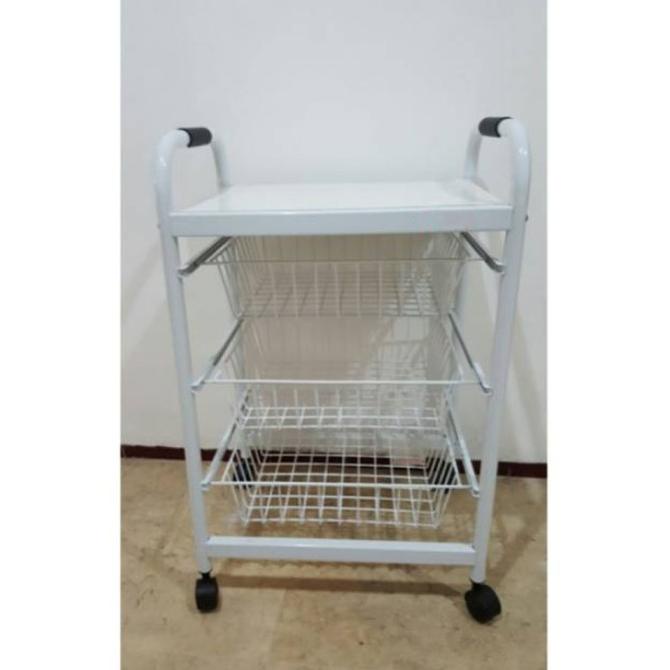 Bagus Rak Dorong 3 Susun / Tingkat - Salon / Dapur Serbaguna Master