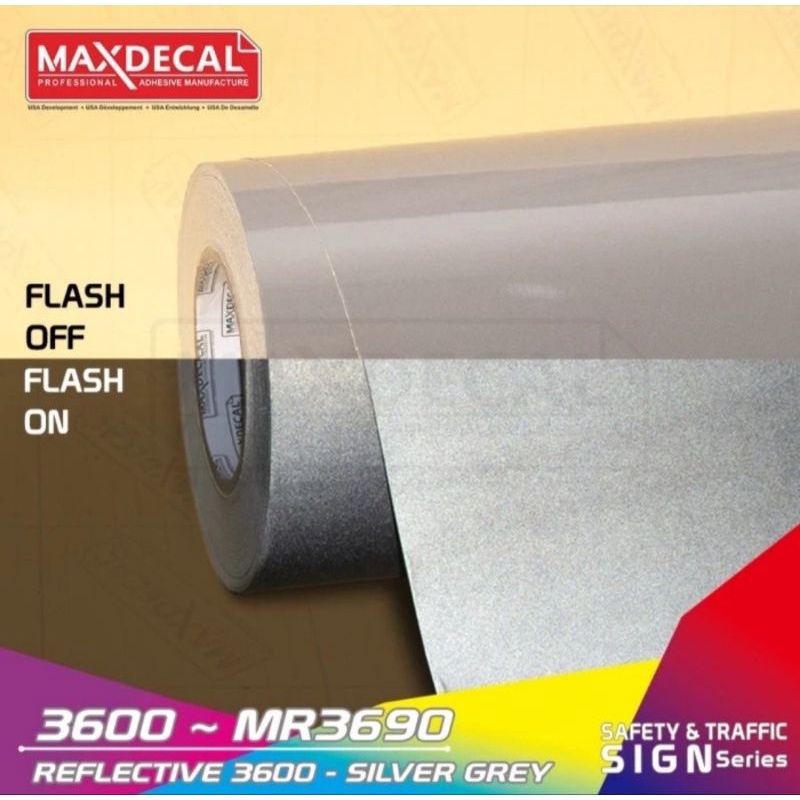 STICKER MAXDECAL REFLECTIVE SILVER GREY / Abu 3600 MR3690 Meteran