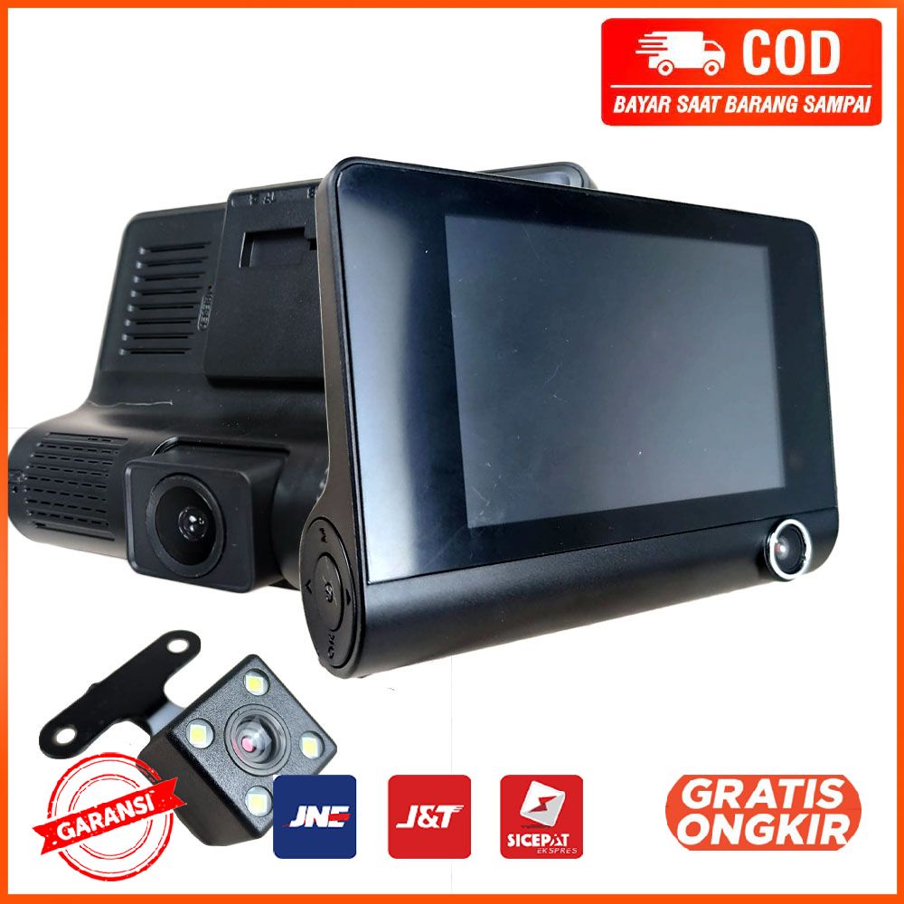 Baco Car DVR Kamera Mobil 1080P 4 Inch Screen Rear View Camera T319