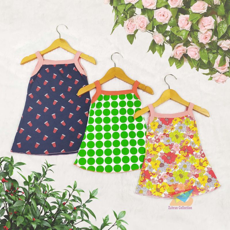 Dress Anak Tanktop 1 - 3 Tahun Motif Tebal