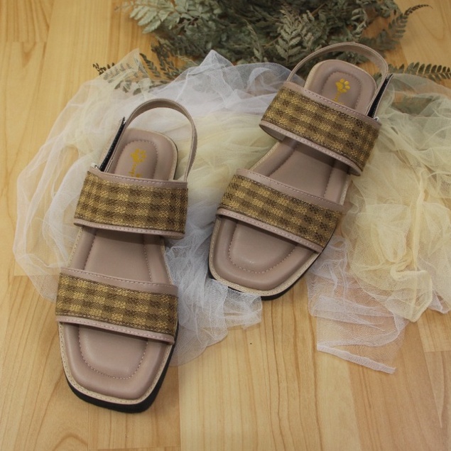 SANDAL WANITA ELLEVANYA MOCCA BIG SIZE 41 42 43 44 45 PAWPAW