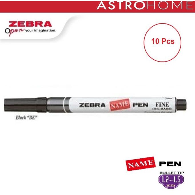 

Spidol Permanen Namepen Permanent Marker Zebra Name Pen ( 10 Pcs )