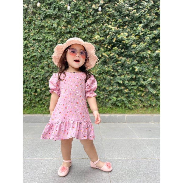 Dress Bayi dan Anak usia 0-5 tahun &quot;Ariella Dress&quot; Material Mango Crinkle