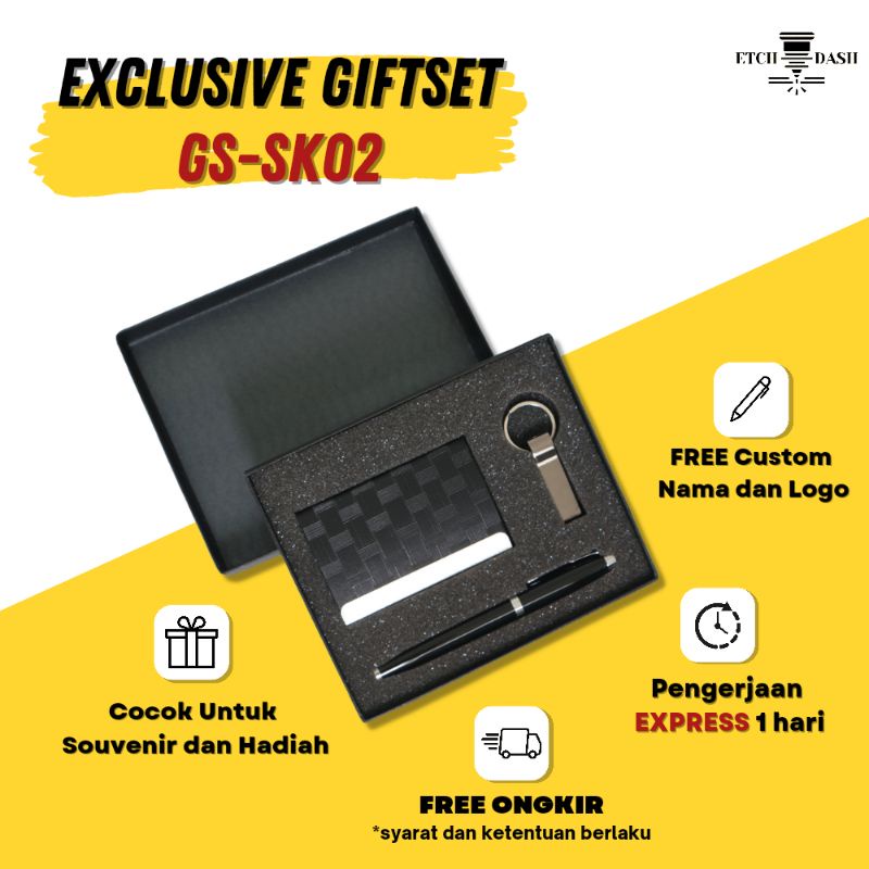 

Giftset Exclusive 3 In 1 Free Custom | Souvenir Kantor | Hampers Eksklusif | Souvenir Corporate Seminar Kit - Exclusive Giftset GS-SK02