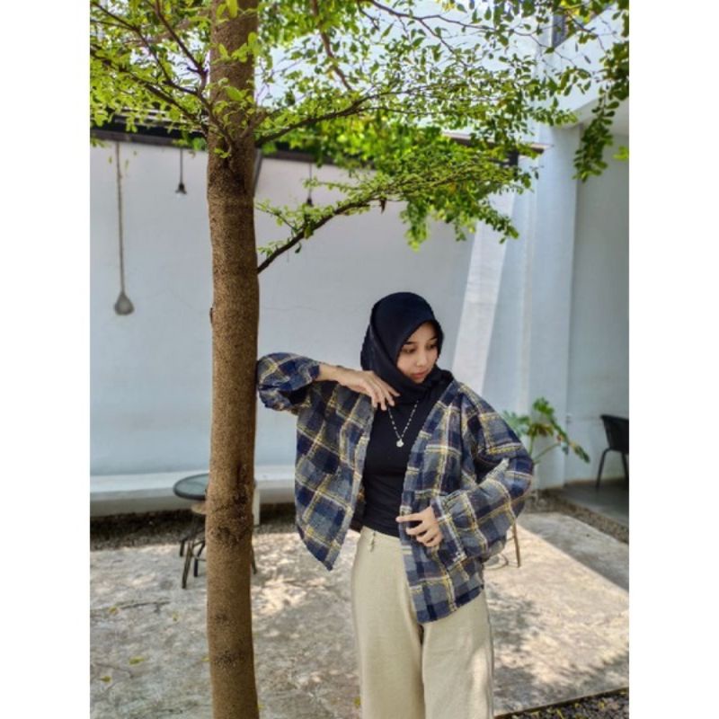 outher flanel viral/ outer grid balon kotak kotak viral/ outer tartan viral