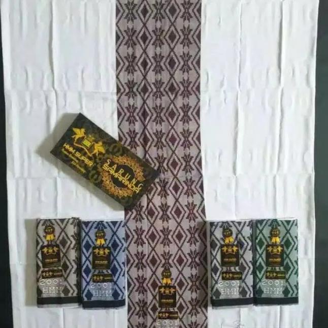 SARUNG SAMARINDA HMM POLOS PUTIH