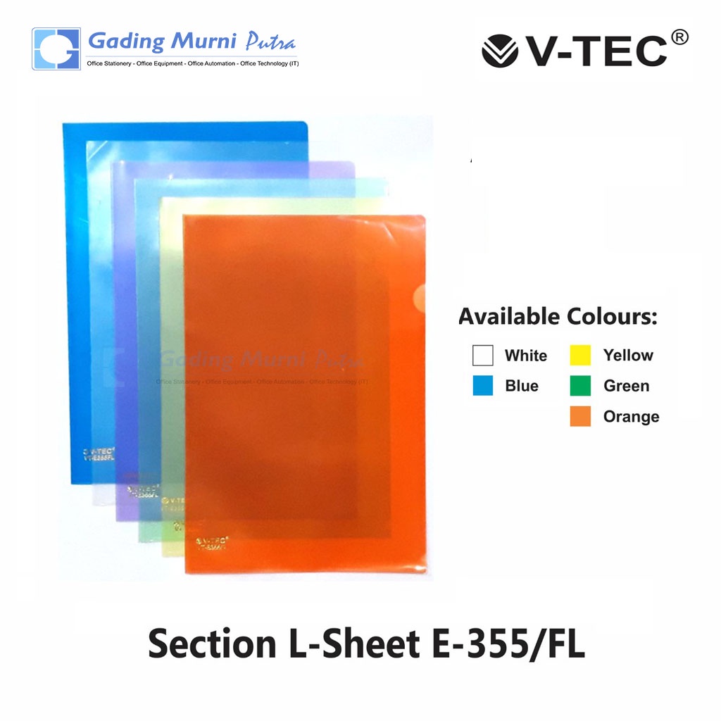 

VTEC MAP L / Clear Sleeves folio / Map Plastik VTEC E-355 / FL FOLIO (1 lusin)