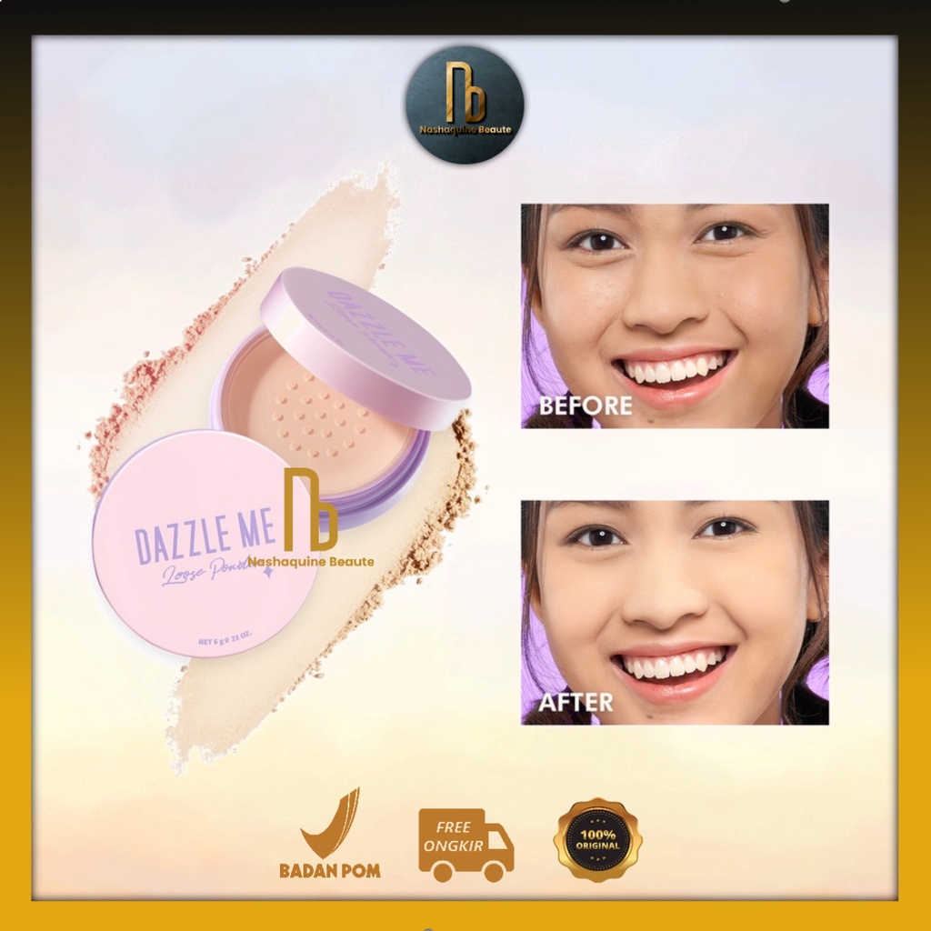 Dazzle Me Always Setting Loose Powder | Soft Smooth Long Lasting | Bedak Tabur