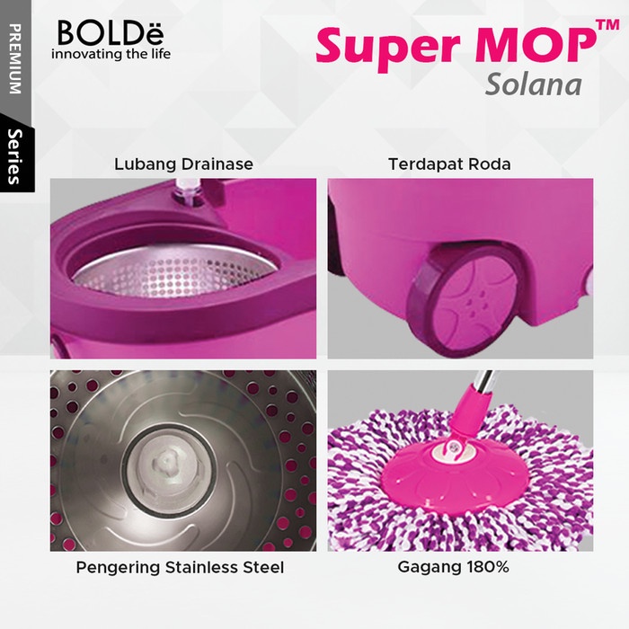 BOLDe Supermop Solana ( Alat Pel Lantai ) ORIGINAL.