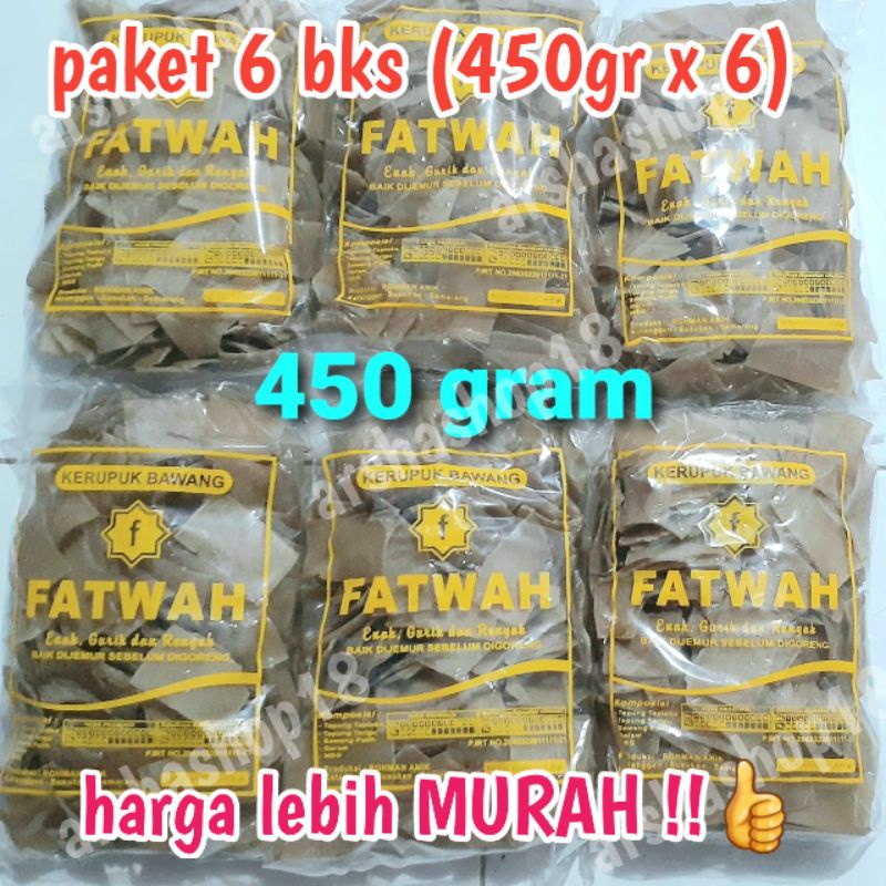 Kerupuk Bawang FATWAH mentah paket GROSIR 6 bks (450gr X 6) ASLI Susukan Kab. Semarang