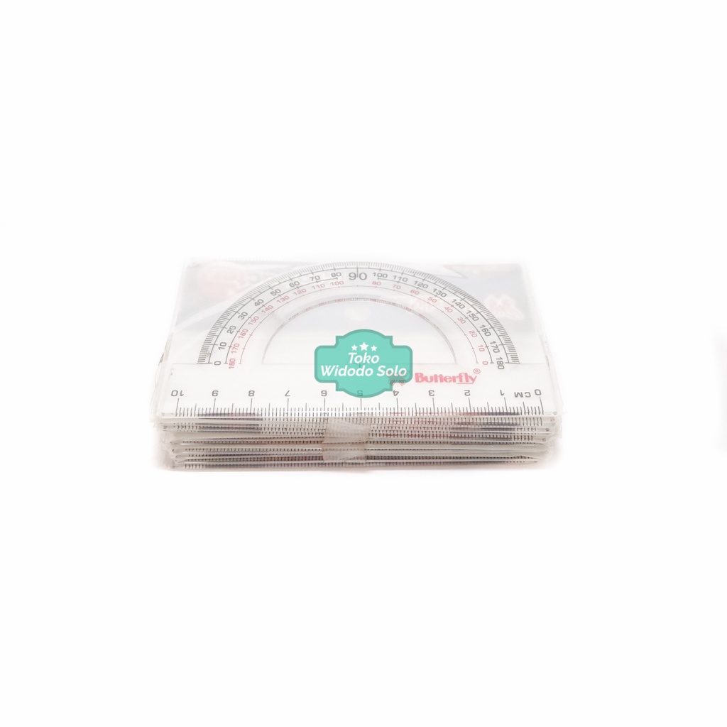 

1 LUSIN Busur Butterfly 10cm Lubang Penggaris Protactor 180 Derajat
