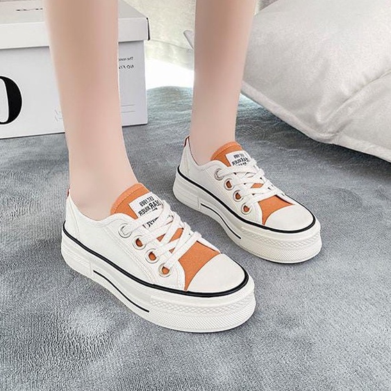 TBIG [COD] Sepatu Sneakers DONNAS Sepatu Kanvas Import Wanita Sepatu Korea Style Sekolah Kuliah