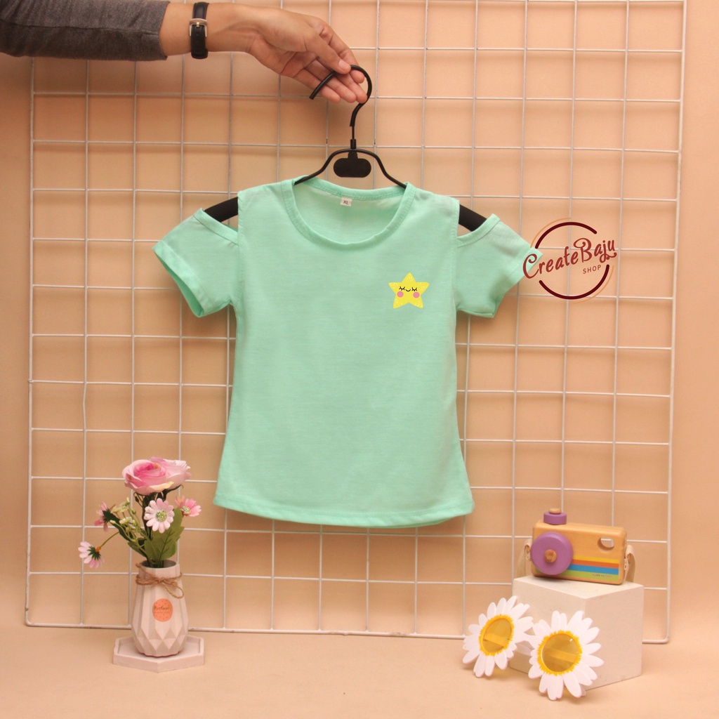 KAOS ANAK SABRINA MOTIF BINTANG PEREMPUAN BAJU ATASAN ANAK CEWEK MOTIF TRENDY