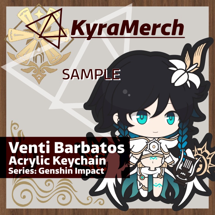 Keychain Genshin Impact Venti Barbatos
 | KyraMerch Anime Fanmerch Dealer