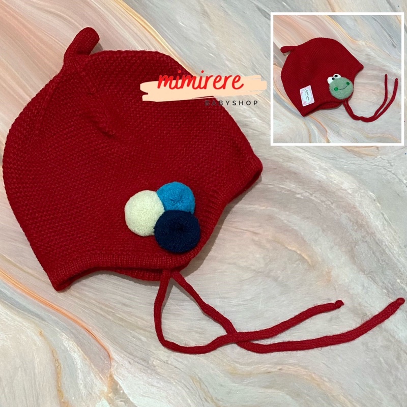 Topi Kupluk Bayi Anak Salju | Topi Rajut Bayi Anak 6bulan - 6tahun