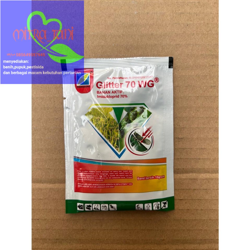 Insektisida imidakloprid GLITTER 70WG isi 10gram dari ZHENG BANG