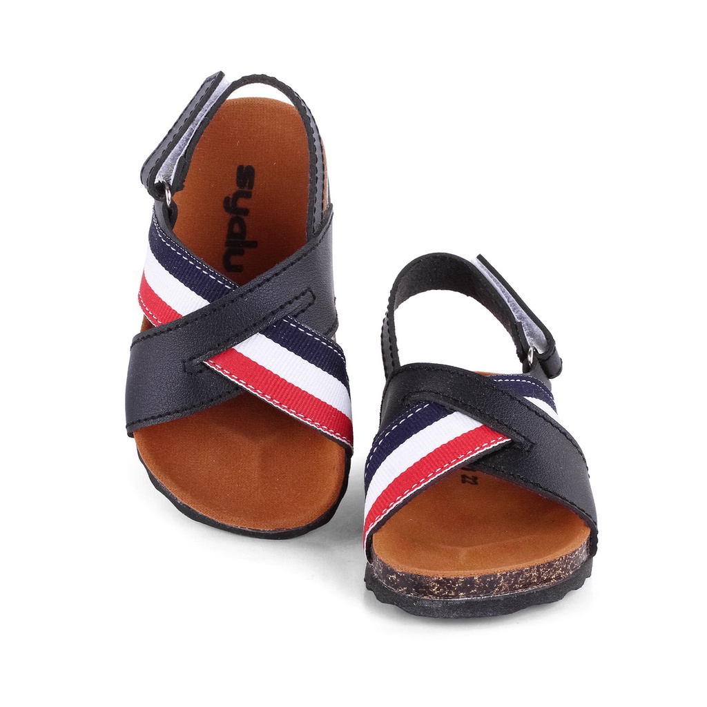 Sandal Anak Unisex Usia 1 2 Tahun Bahan Sintetis Ringan Model Terbaru CHBS Hitam