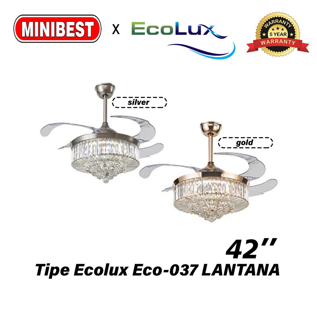 MB Kipas Angin Lampu Gantung Ecolux kipas angin plafon Eco-037 LANTANA