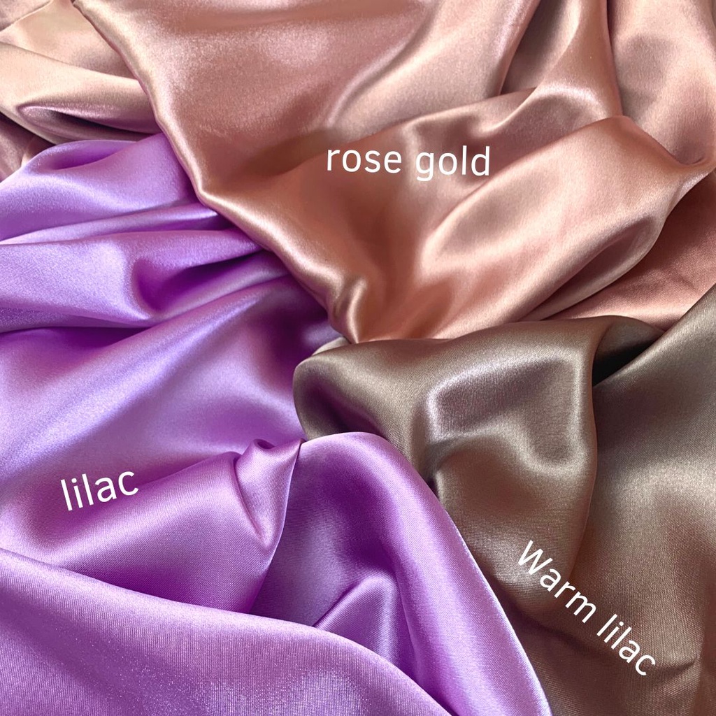 ½ Meter Kain Satin Silk Charmuse Premium // Maxmara Lux // Sateen Sutra Kilap PREMIUM