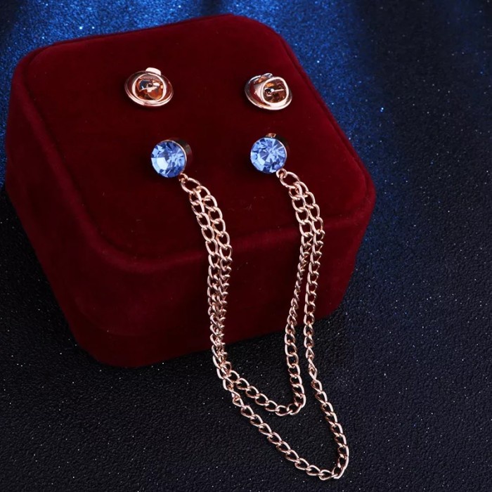 Pin Lapel Pin Bros Mini - Rantai Tassel Setelan Kerah Kemeja Jas Blazer