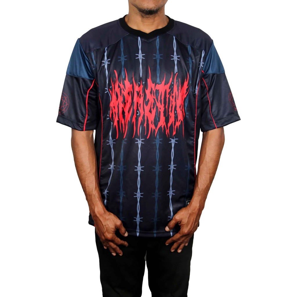 Heretic - NFL Jersey Shirt - Red Pentagram